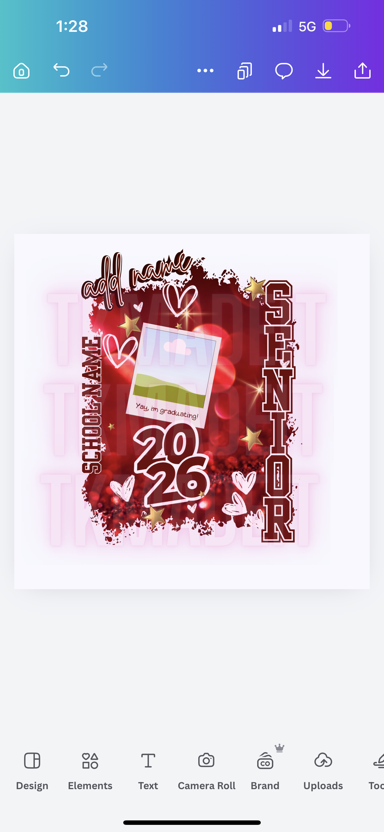 🎓 Class of 2026 Senior Editable Canva Template 🎓 – TK Made It Happen