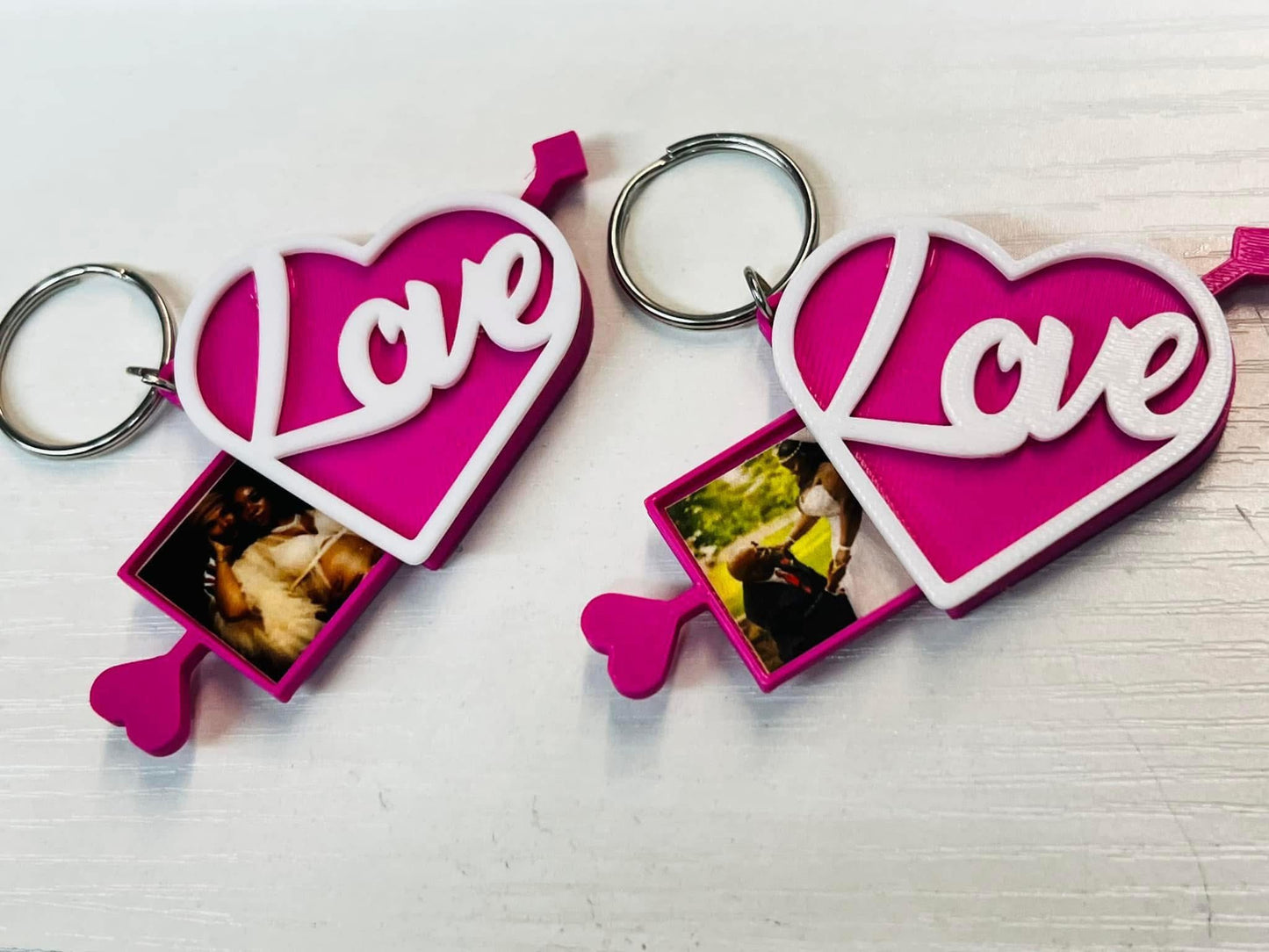 Heart key chains
