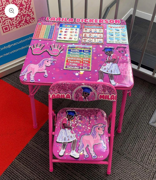 Learning table n chair print