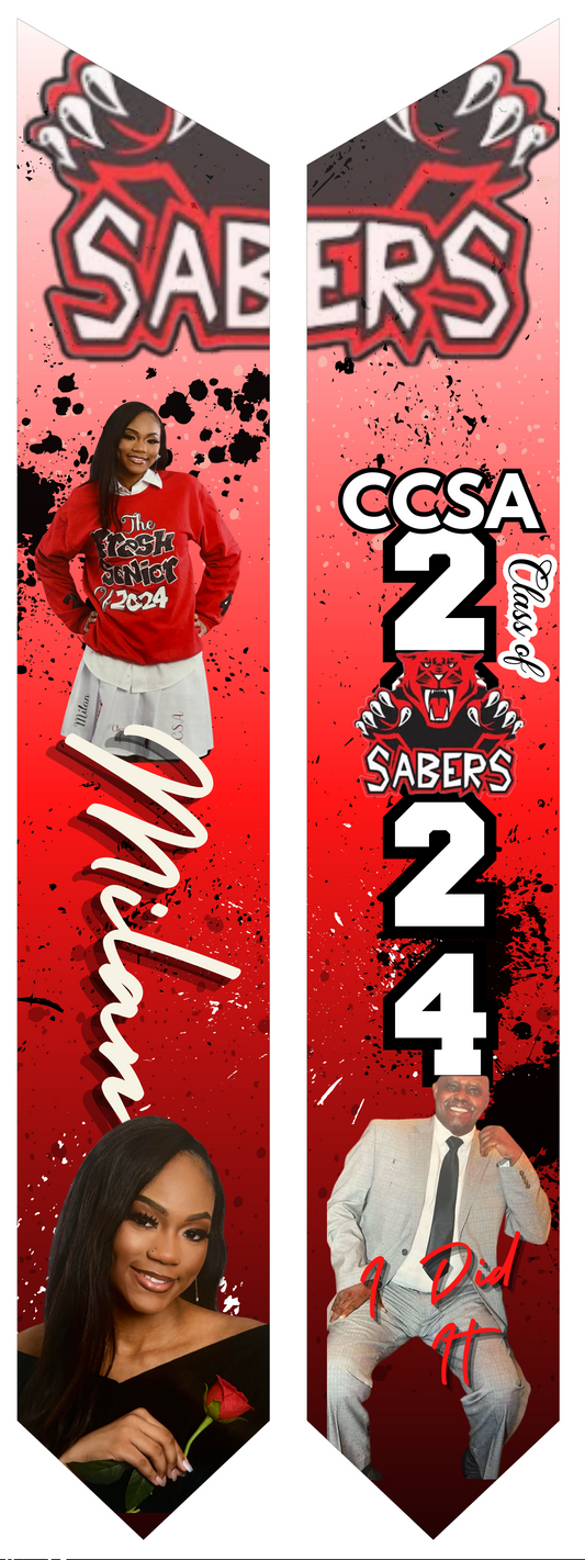 Custom graduation stole
