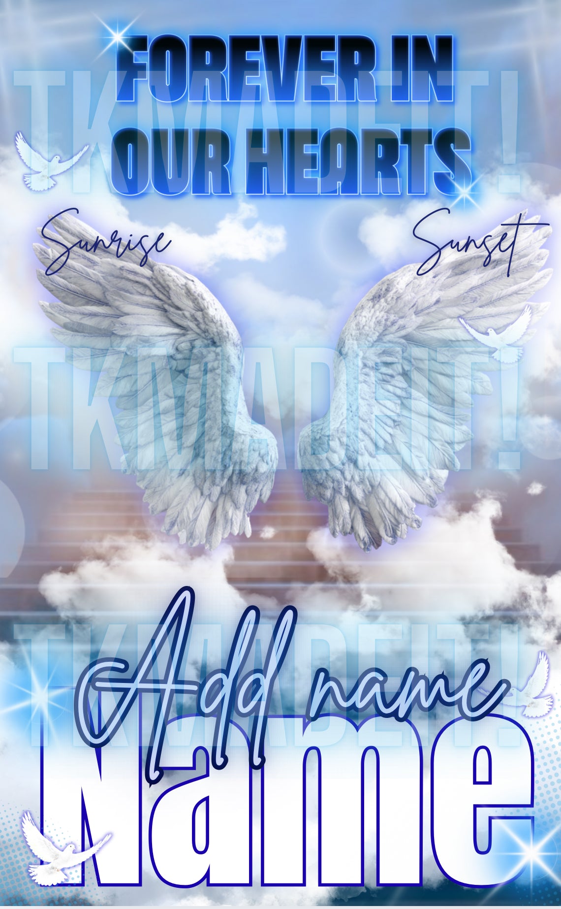 Memorial backdrop template