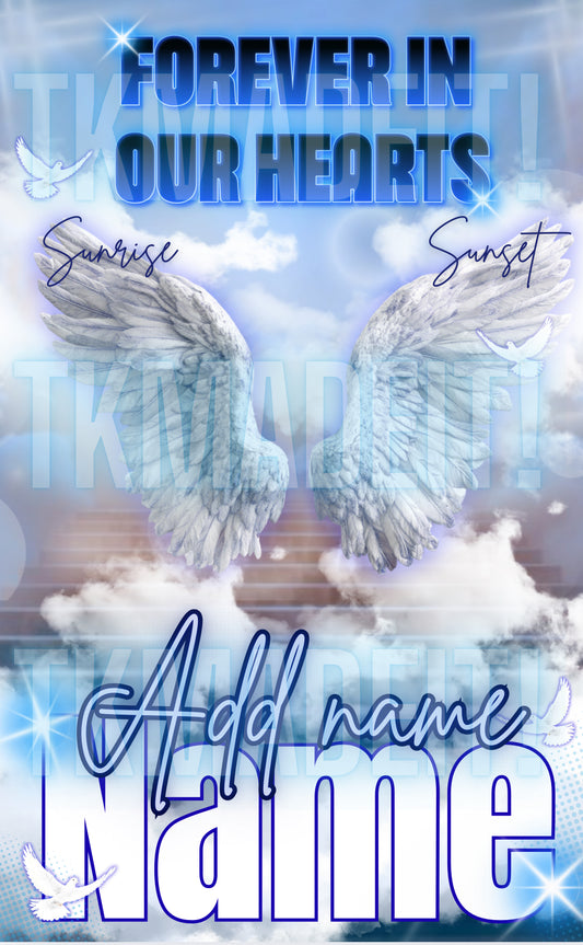 Memorial backdrop template