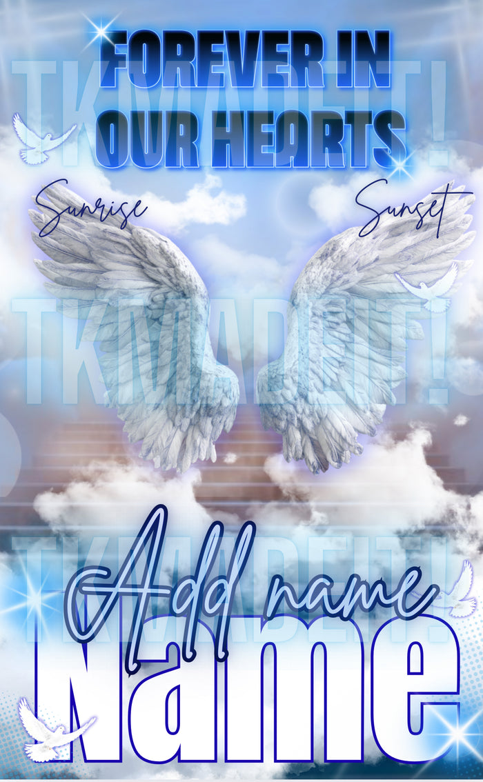 Memorial backdrop template
