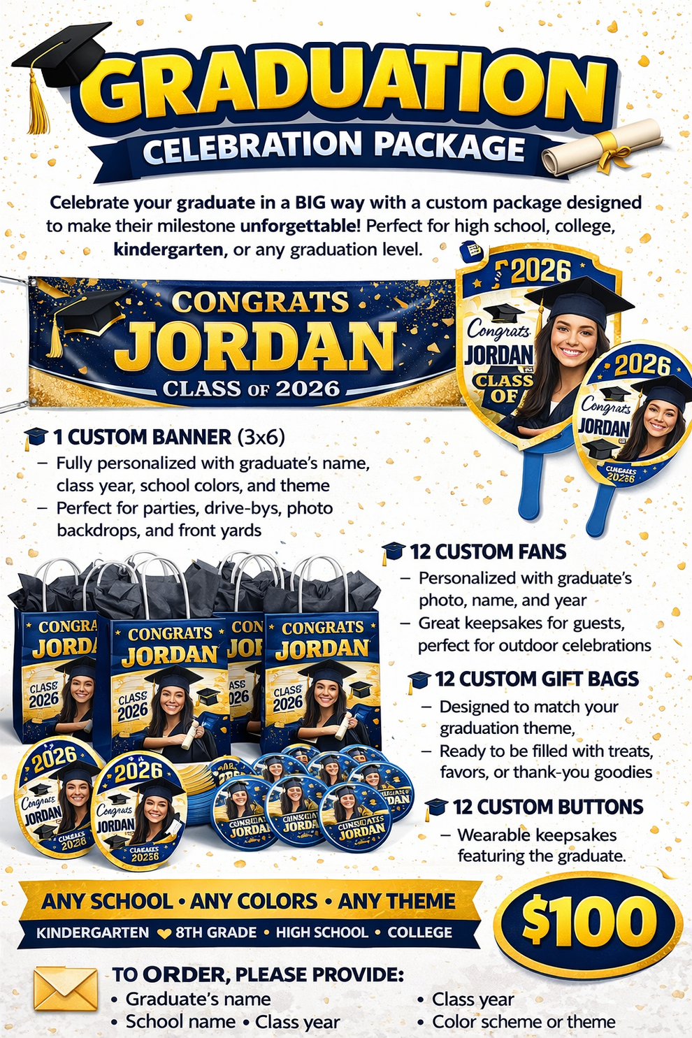 Graduation Package Design $100 graduation package – TK Made It Happen