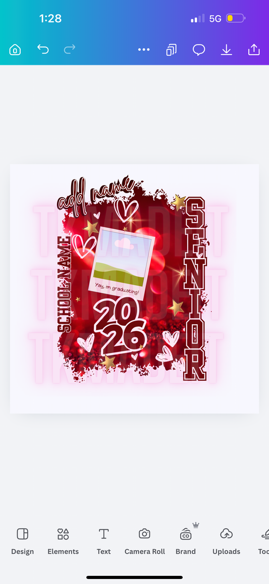 🎓 Class of 2026 Senior Editable Canva Template 🎓